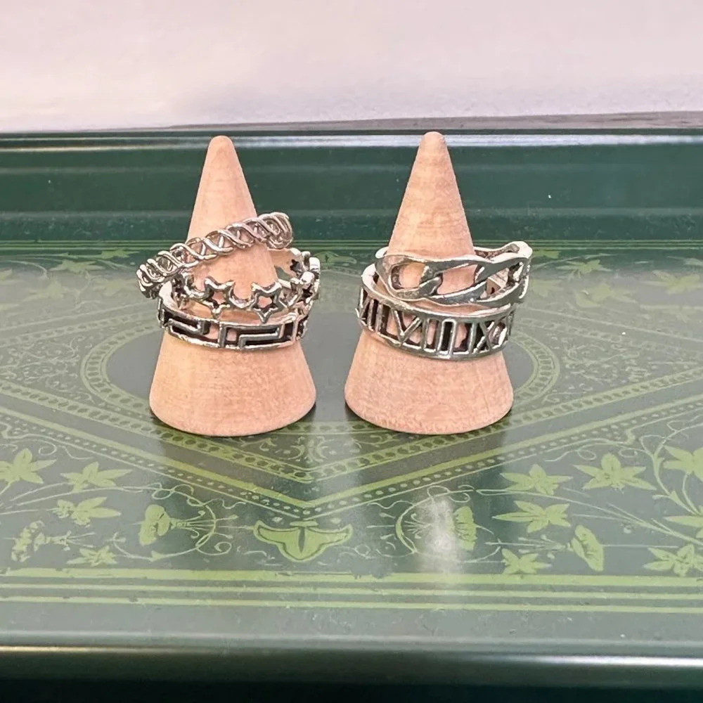 5/$20 Bundle of‎ 5 Silver Costume Jewelry Rings